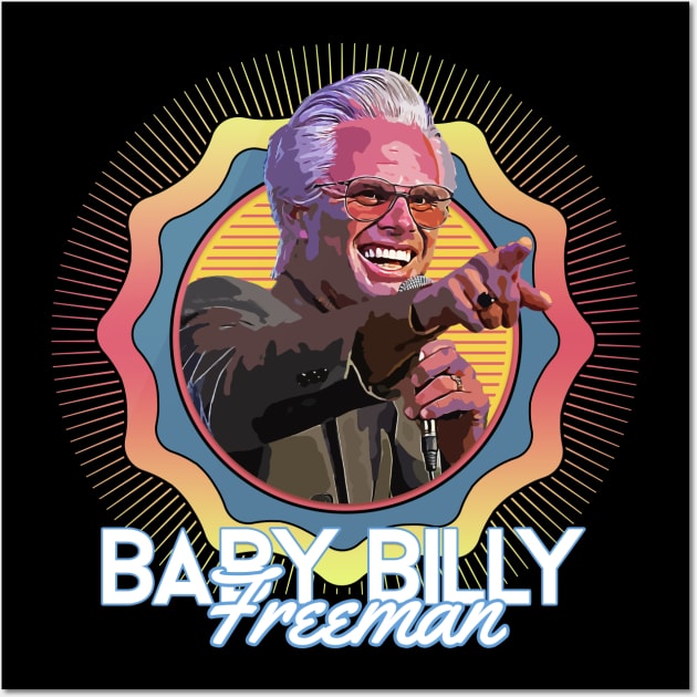 Baby Billy Freeman - Psychedelic Retro / 70s Groovy Wall Art by Tv Moments